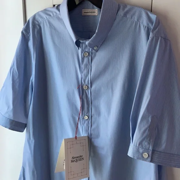 ALEXANDER MCQUEEN SHIRT BLUE SIZE 16.5/ 41…BRAND NEW